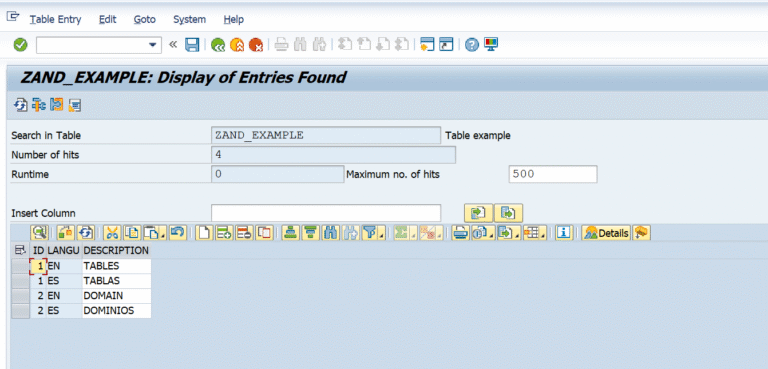 Cómo añadir datos a una tabla de SAP