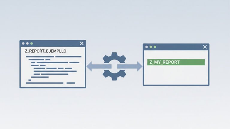 Como crear una transacción para un report