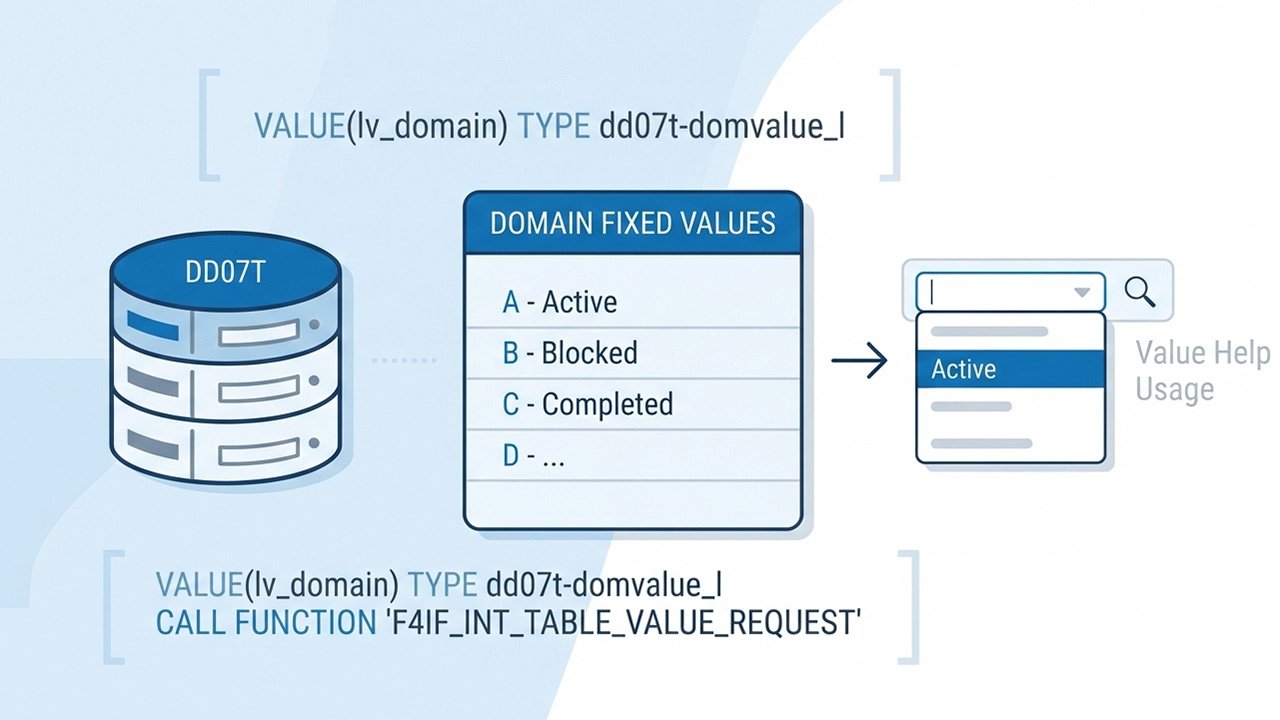 Obtener los valores fijos de un dominio