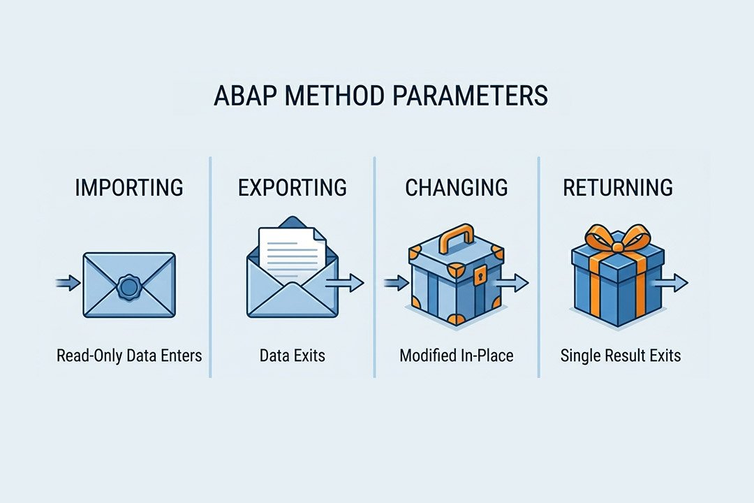 parámetros de un método en abap