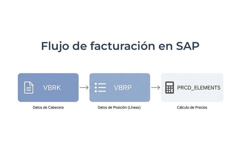 Como funciona la facturación en sap, explicacion tecnica con tablas vbrk, vbrp y prcd_elements