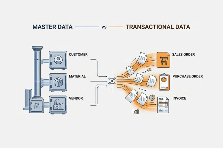 Diferencia entre datos maestros y datos transaccionales
