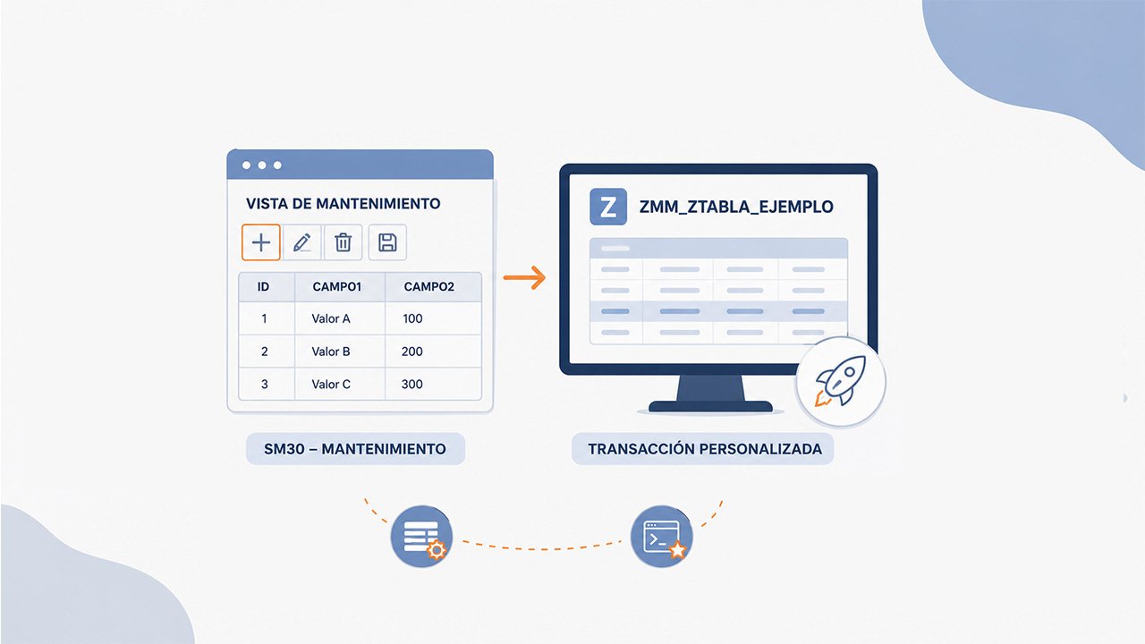Como crear una transaccion para una vista de mantenimiento o sm30