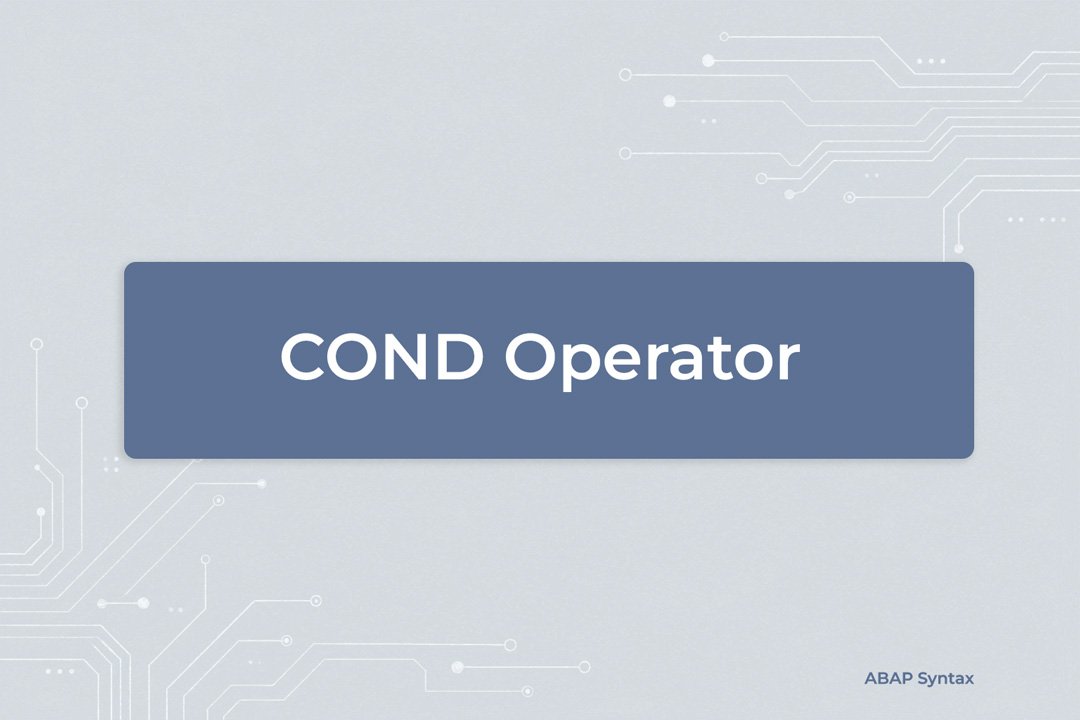 cond operator