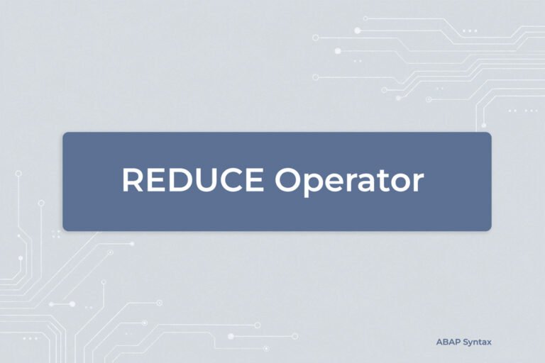 REDUCE Operator syntax