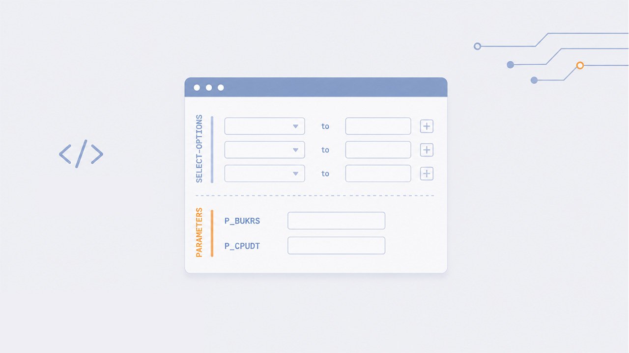SELECT OPTIONS y PARAMETERS en la misma pantalla de seleccion